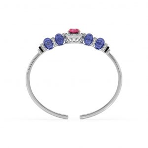 Tanzanite Ruby & Diamond Spring Bracelet